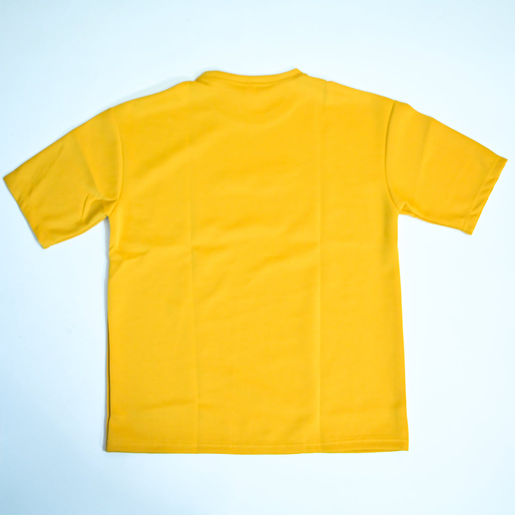 Unisex Embossed Logo Crew Neck T-Shirt - Mustard Yellow