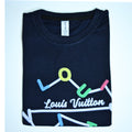 Regular Fit Abstract Typography Graphic T-Shirt _ Navy