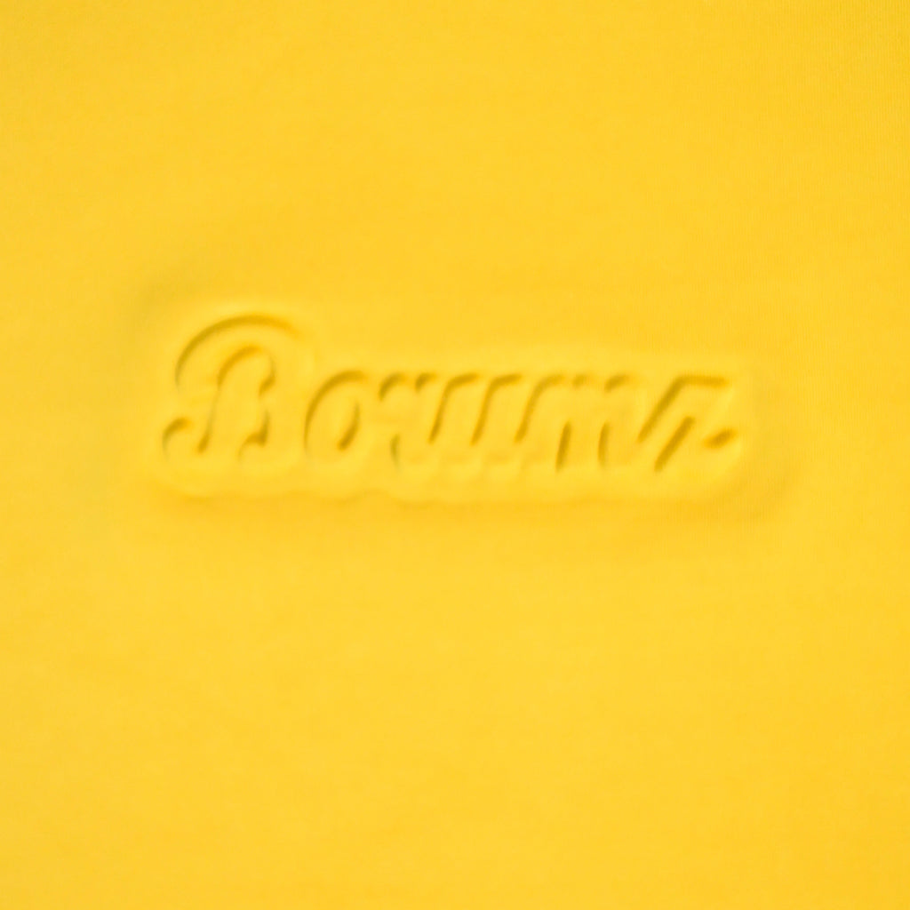 Unisex Embossed Logo Crew Neck T-Shirt - Mustard Yellow