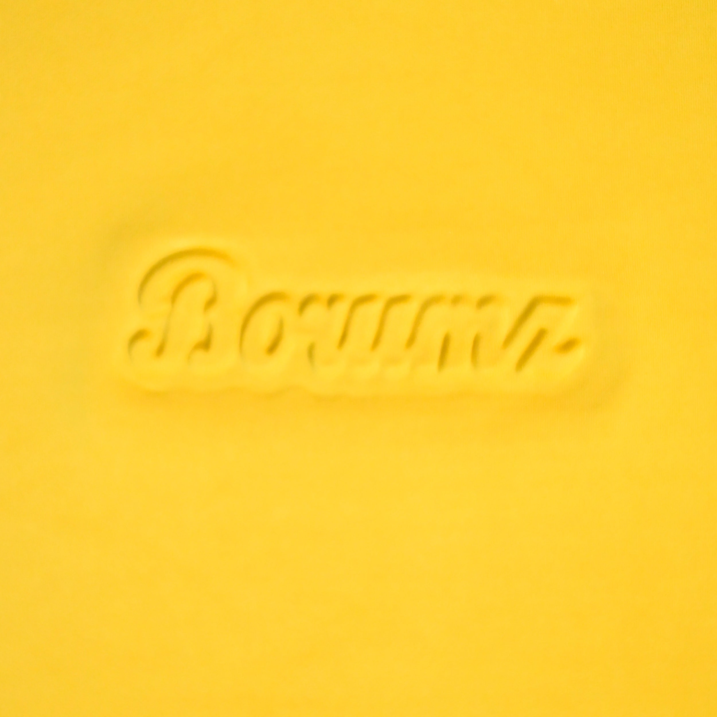 Unisex Embossed Logo Crew Neck T-Shirt - Mustard Yellow