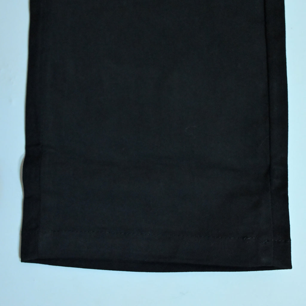 Black Drawstring Cotton Trousers | Relaxed Fit Casual Pants | Semi-Baggy