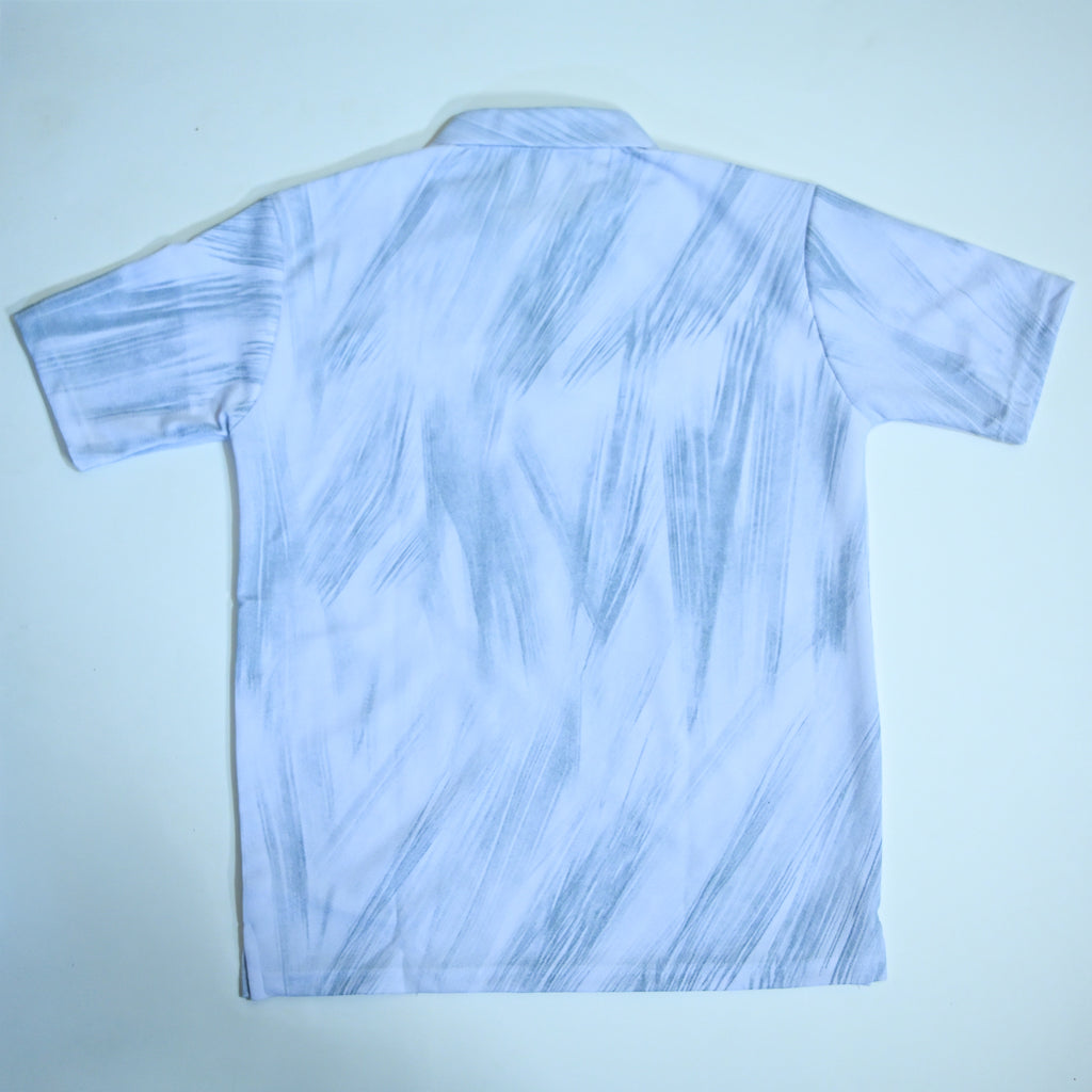 White Brush Stroke Polo Shirt | Premium Printed Polo