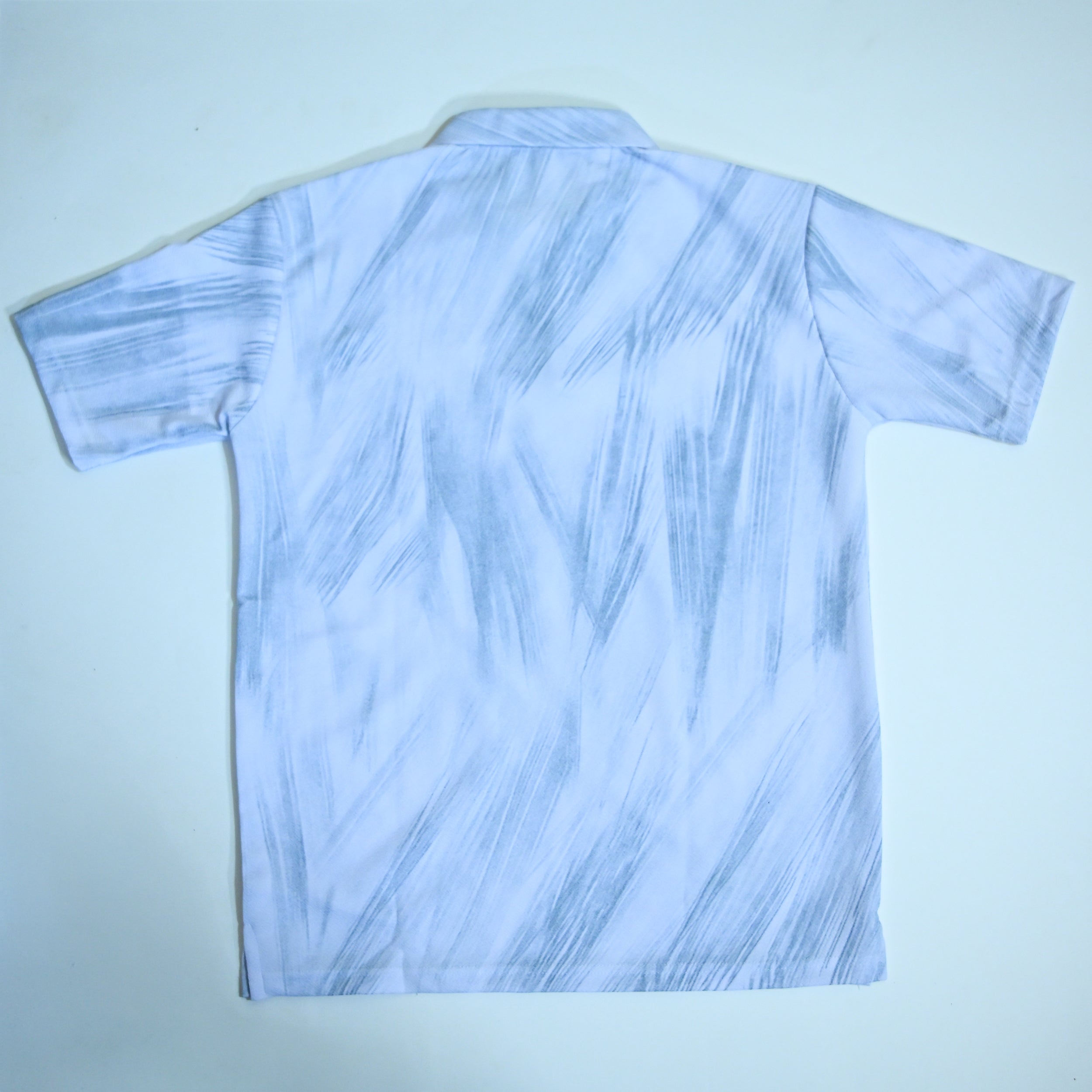 White Brush Stroke Polo Shirt | Premium Printed Polo