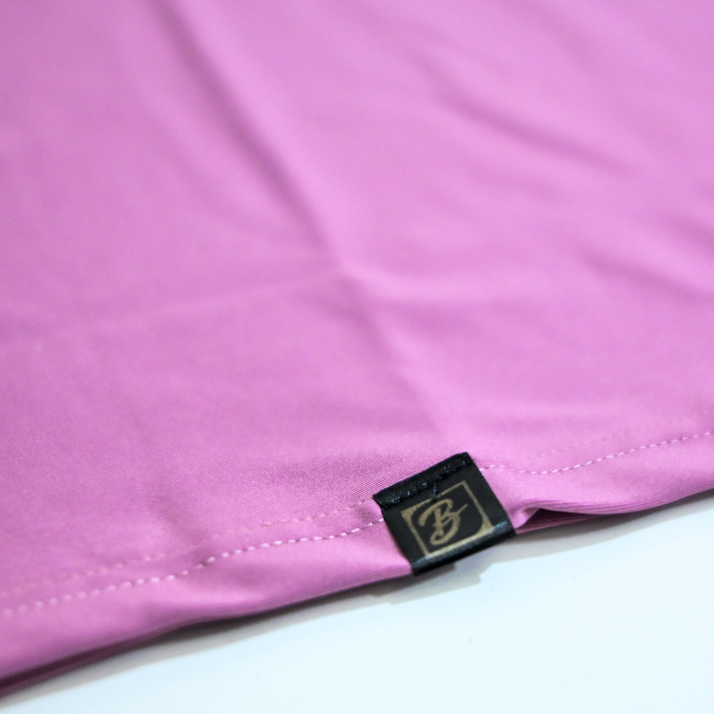 Unisex Embossed Logo Crew Neck T-Shirt - Muted Pink