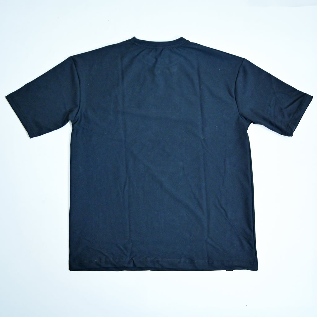 Unisex Embossed Logo Crew Neck T-Shirt - Dark Navy