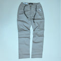 Light Stone Drawstring Cotton Trousers | Relaxed Fit Casual Pants | Semi-Baggy
