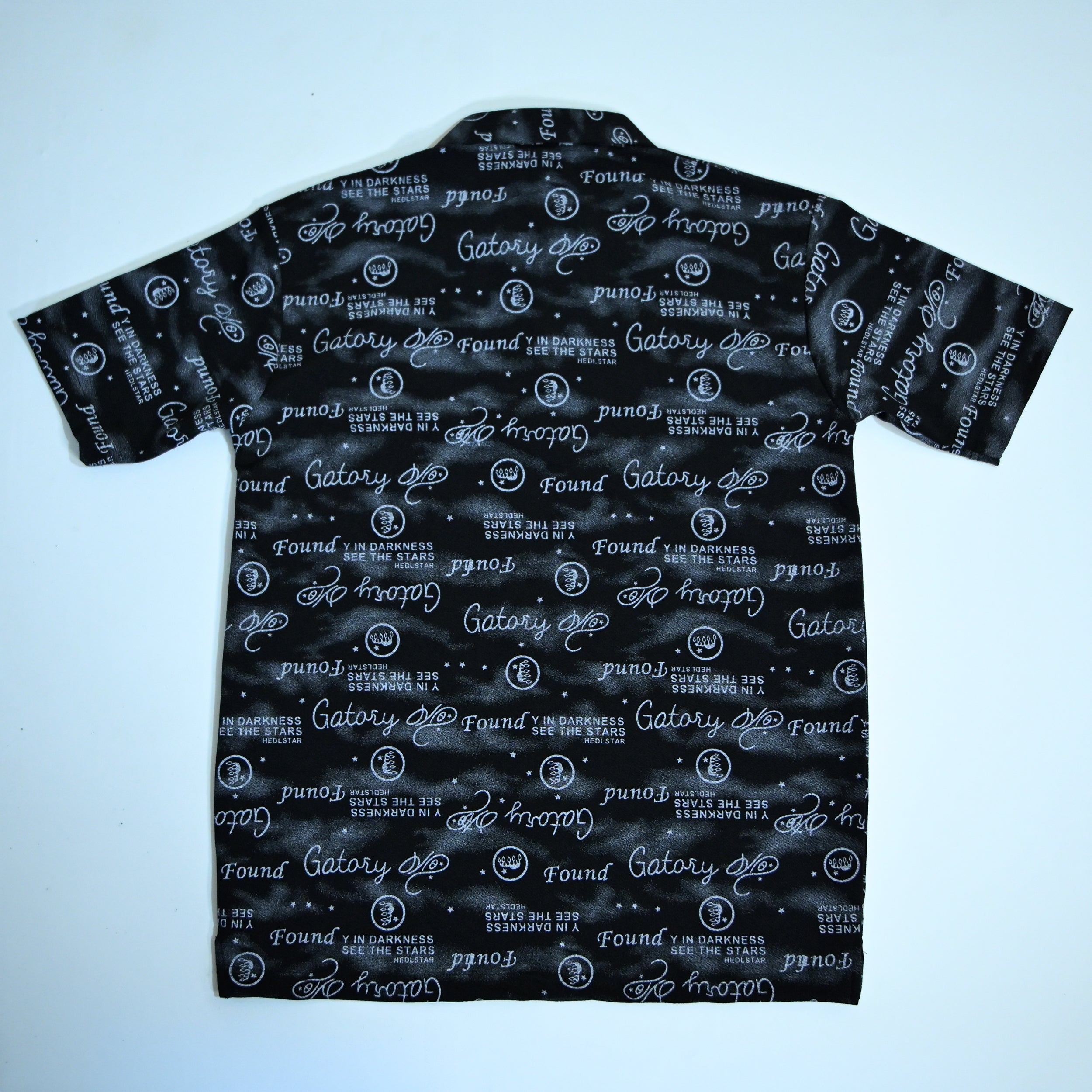 Black Typography Print Polo Shirt | Graphic Polo