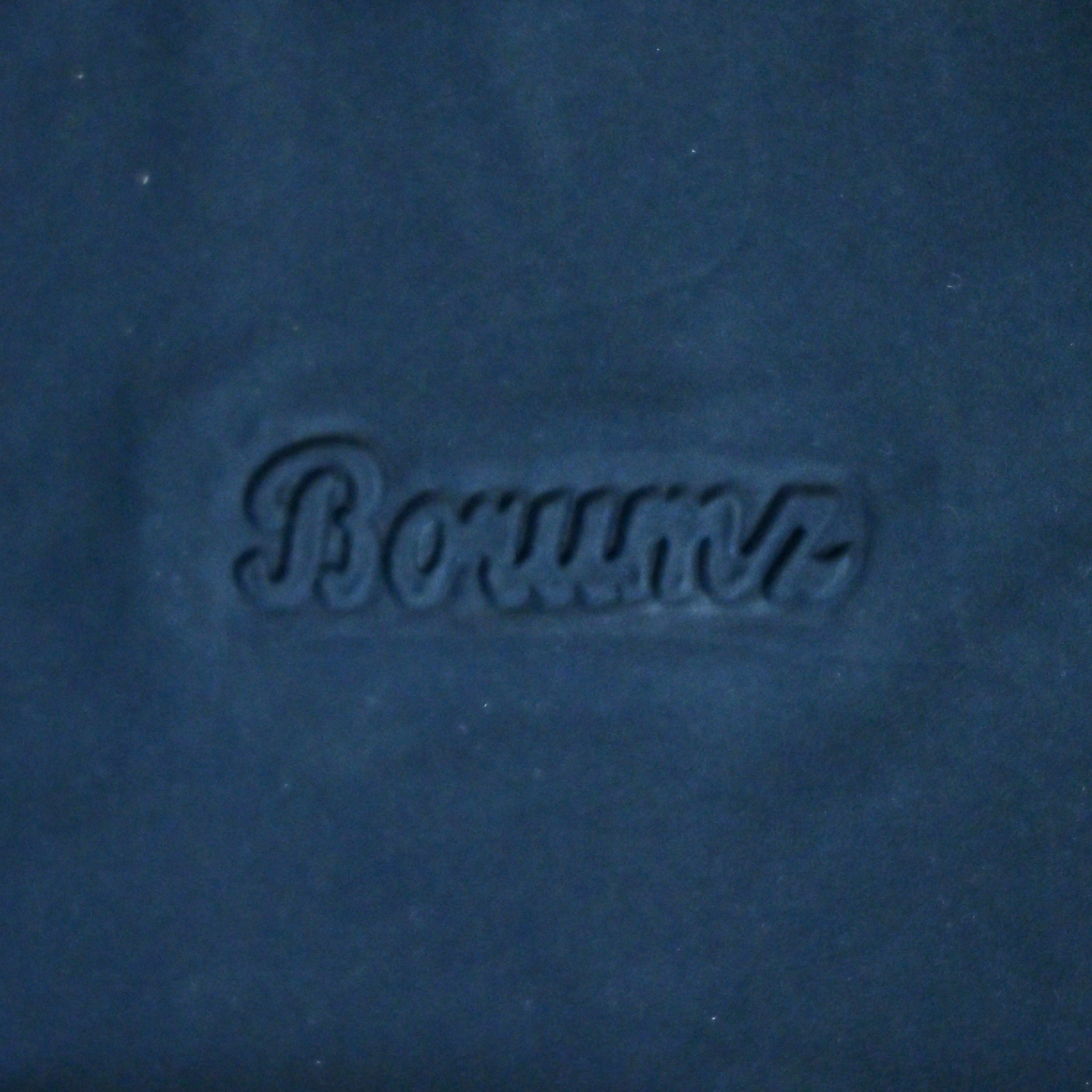 Unisex Embossed Logo Crew Neck T-Shirt - Dark Navy