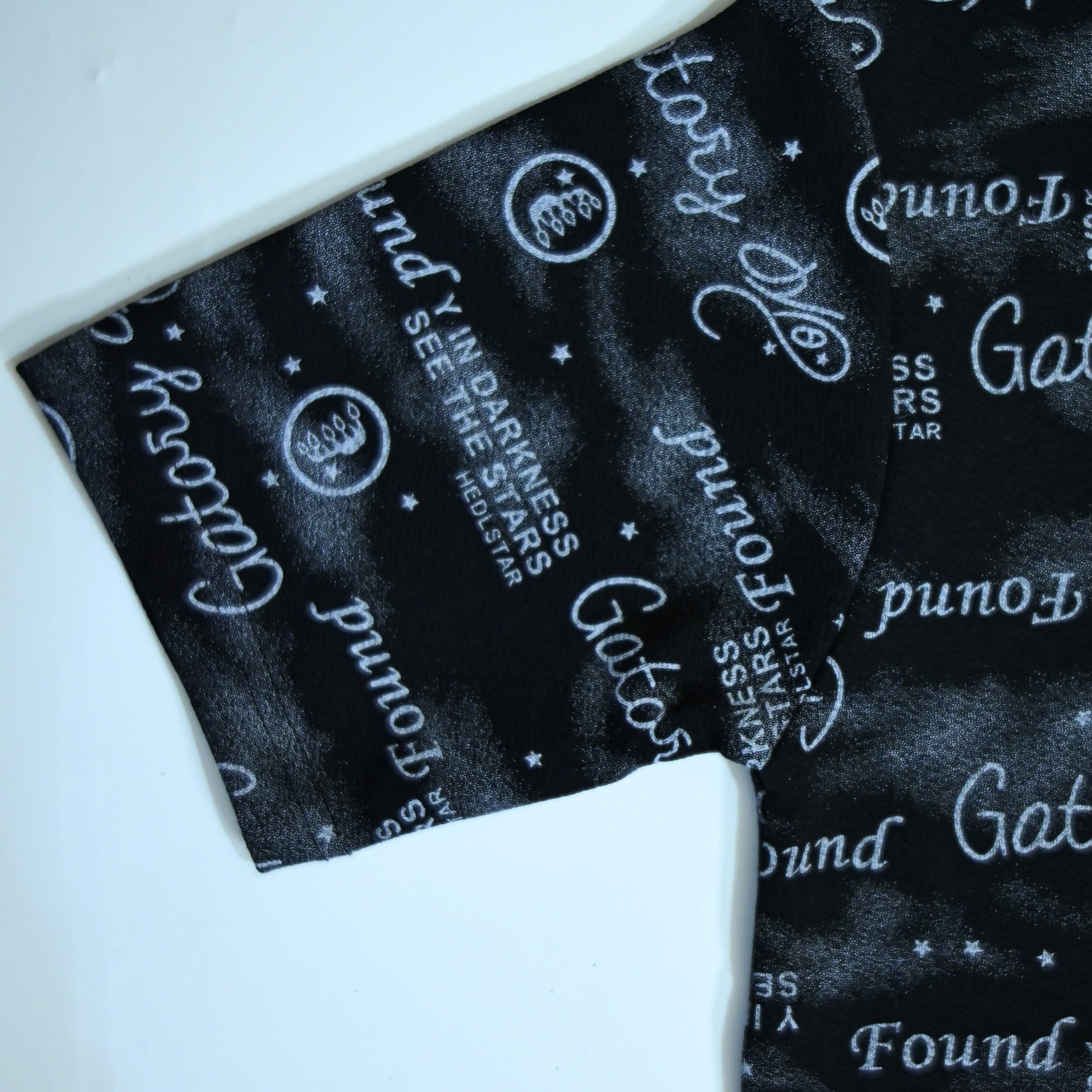 Black Typography Print Polo Shirt | Graphic Polo
