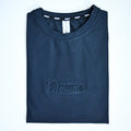 Unisex Embossed Logo Crew Neck T-Shirt - Dark Navy