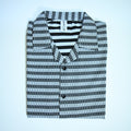 Black & White Textured Knit Camp Collar Shirt | Boxy fit