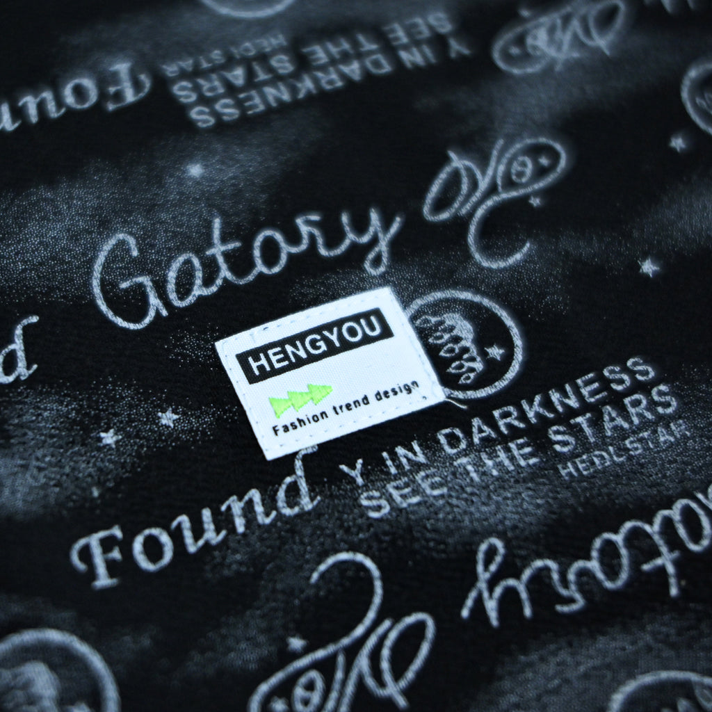 Black Typography Print Polo Shirt | Graphic Polo