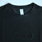 Unisex Embossed Logo Crew Neck T-Shirt - Jet Black