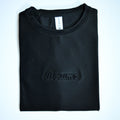 Unisex Embossed Logo Crew Neck T-Shirt - Jet Black
