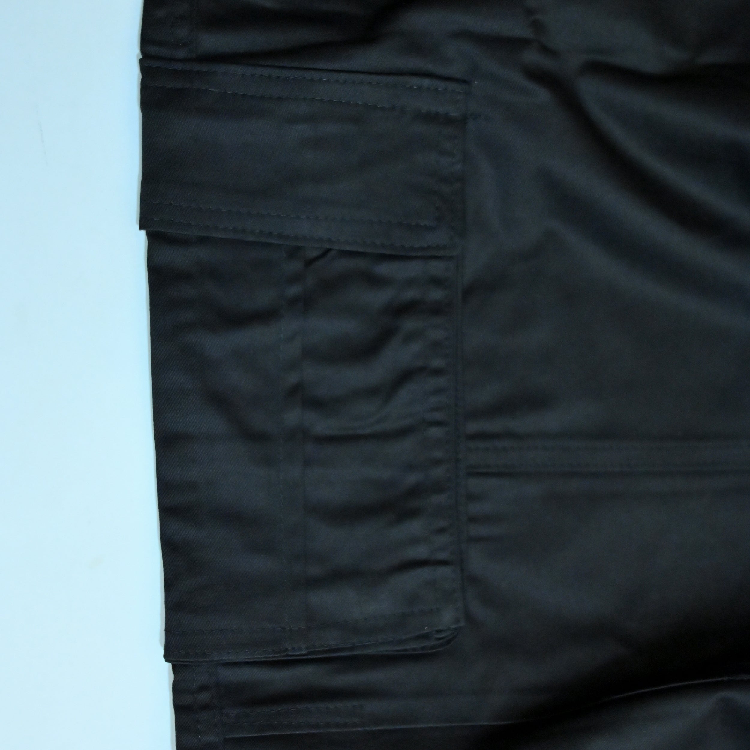 Black Full Baggy Cargo Trousers | Relaxed Fit Casual Pants