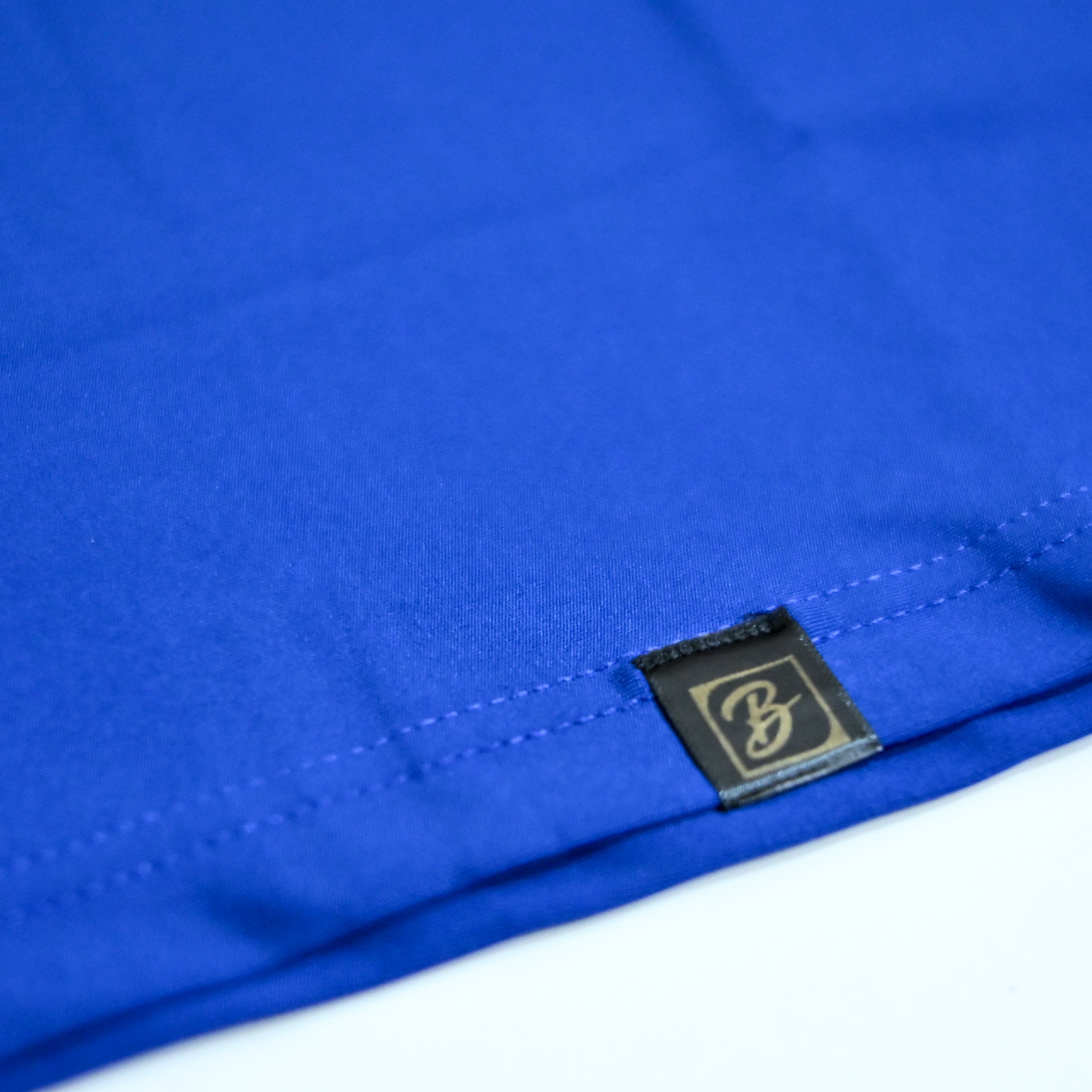 Unisex Embossed Logo Crew Neck T-Shirt - Royal Blue