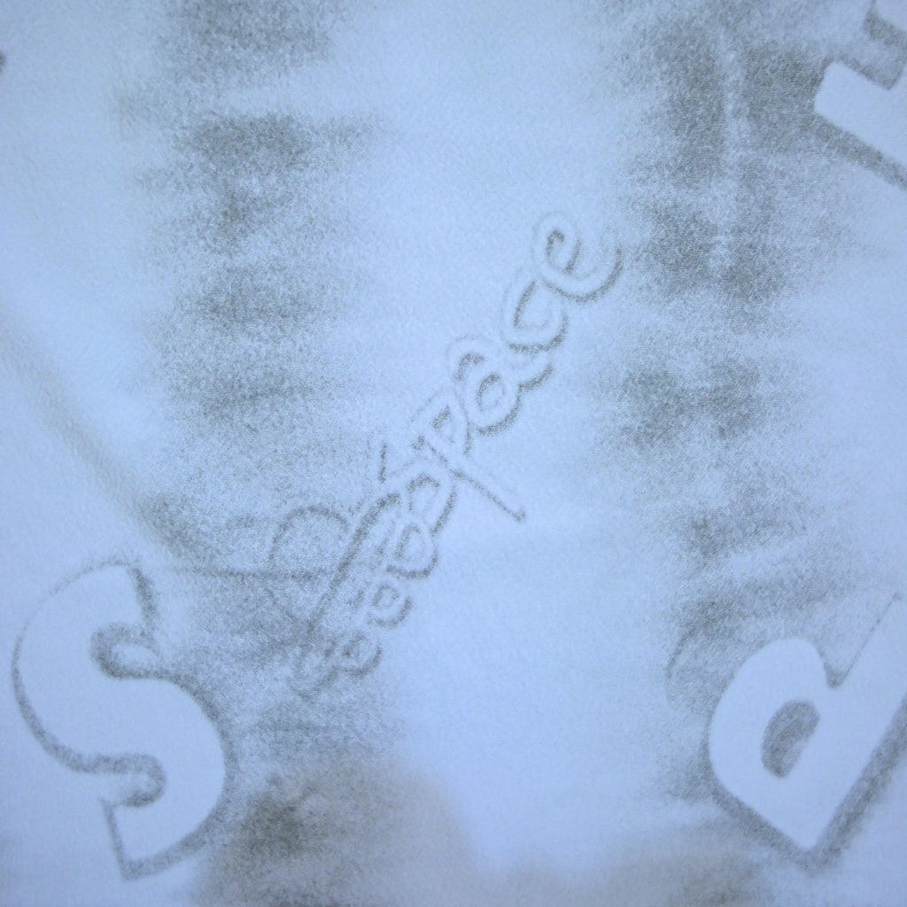 White Tie-Dye Alphabet Print Johnny Collar Polo Shirt | Premium Casual Polo