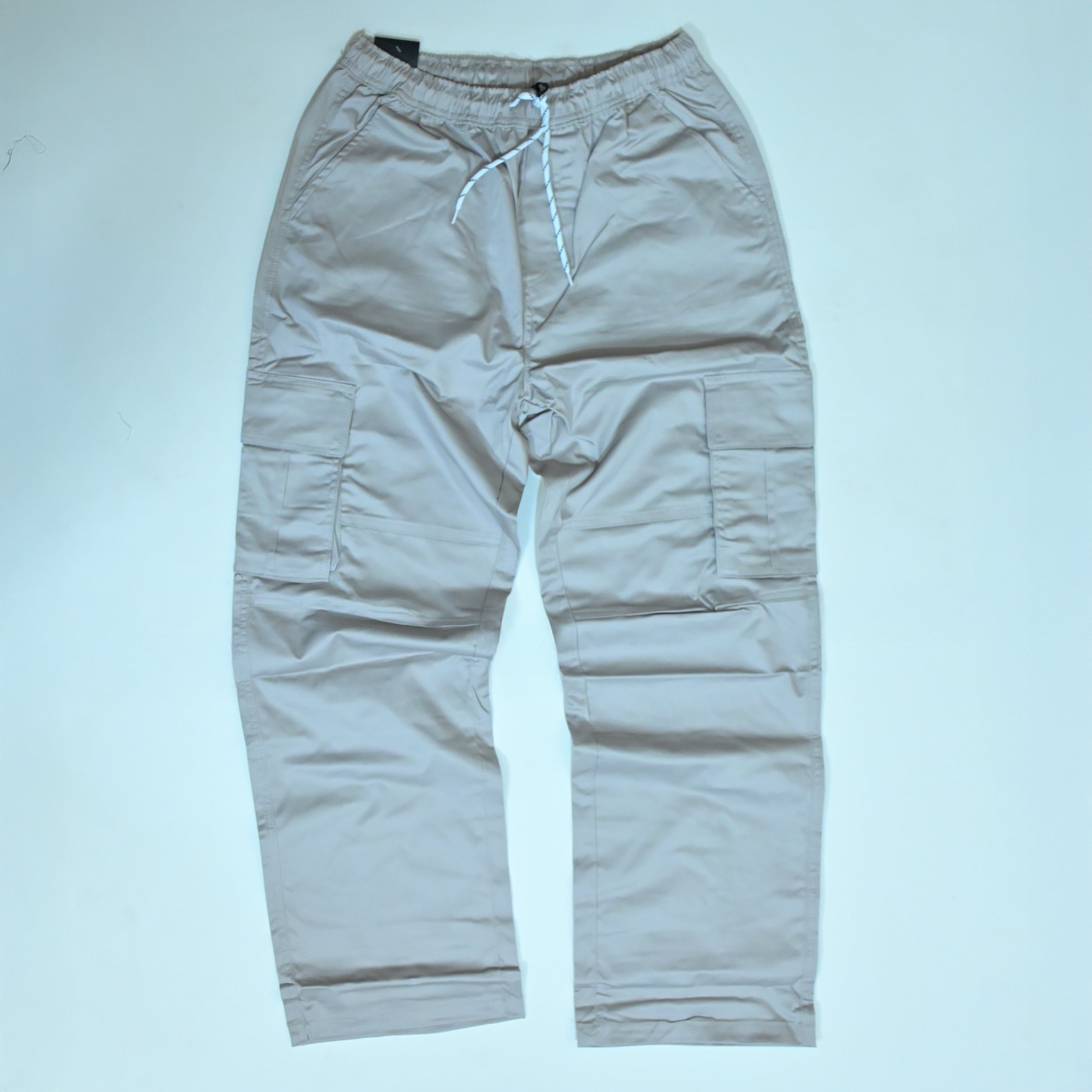 ASH GREY Full Baggy Cargo Trousers | Relaxed Fit Casual Pants