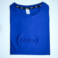 Unisex Embossed Logo Crew Neck T-Shirt - Royal Blue