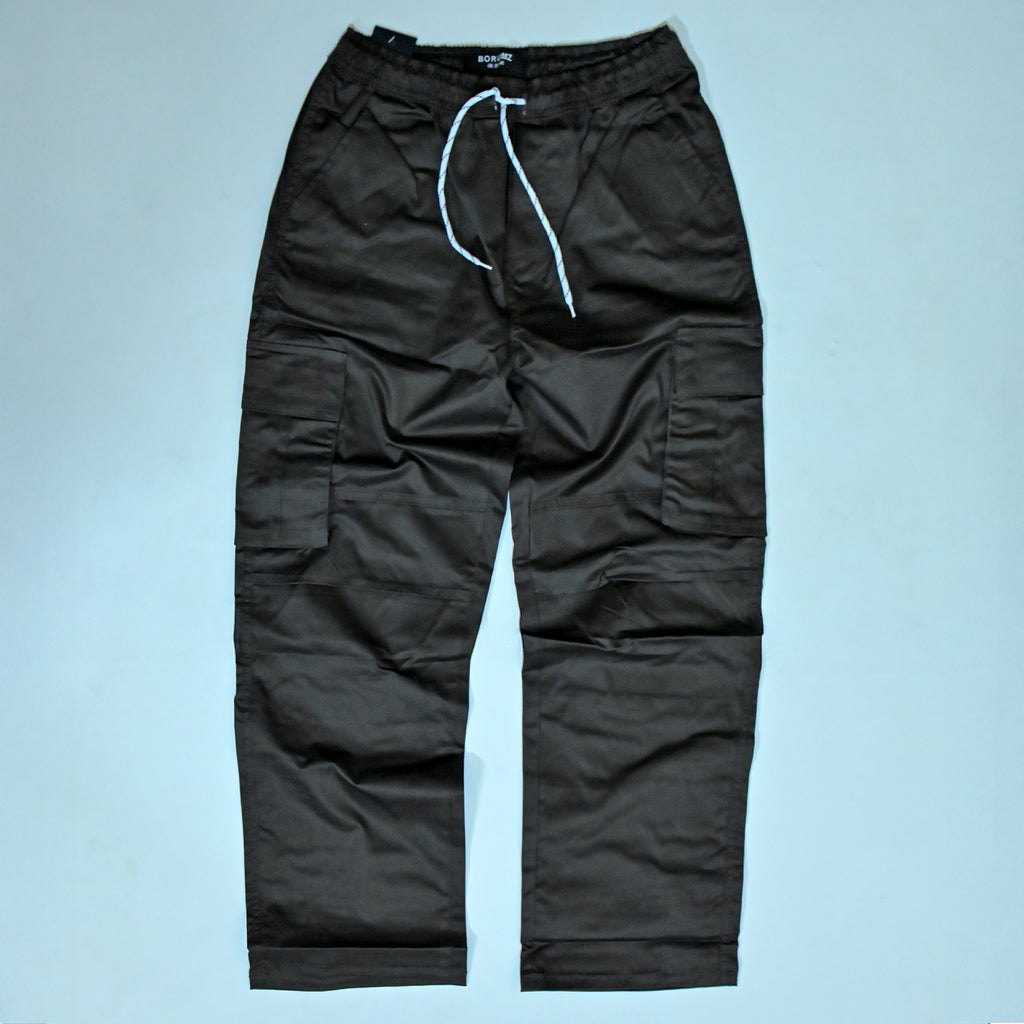Chocolate Brown Full Baggy Cargo Trousers | Relaxed Fit Casual Pants