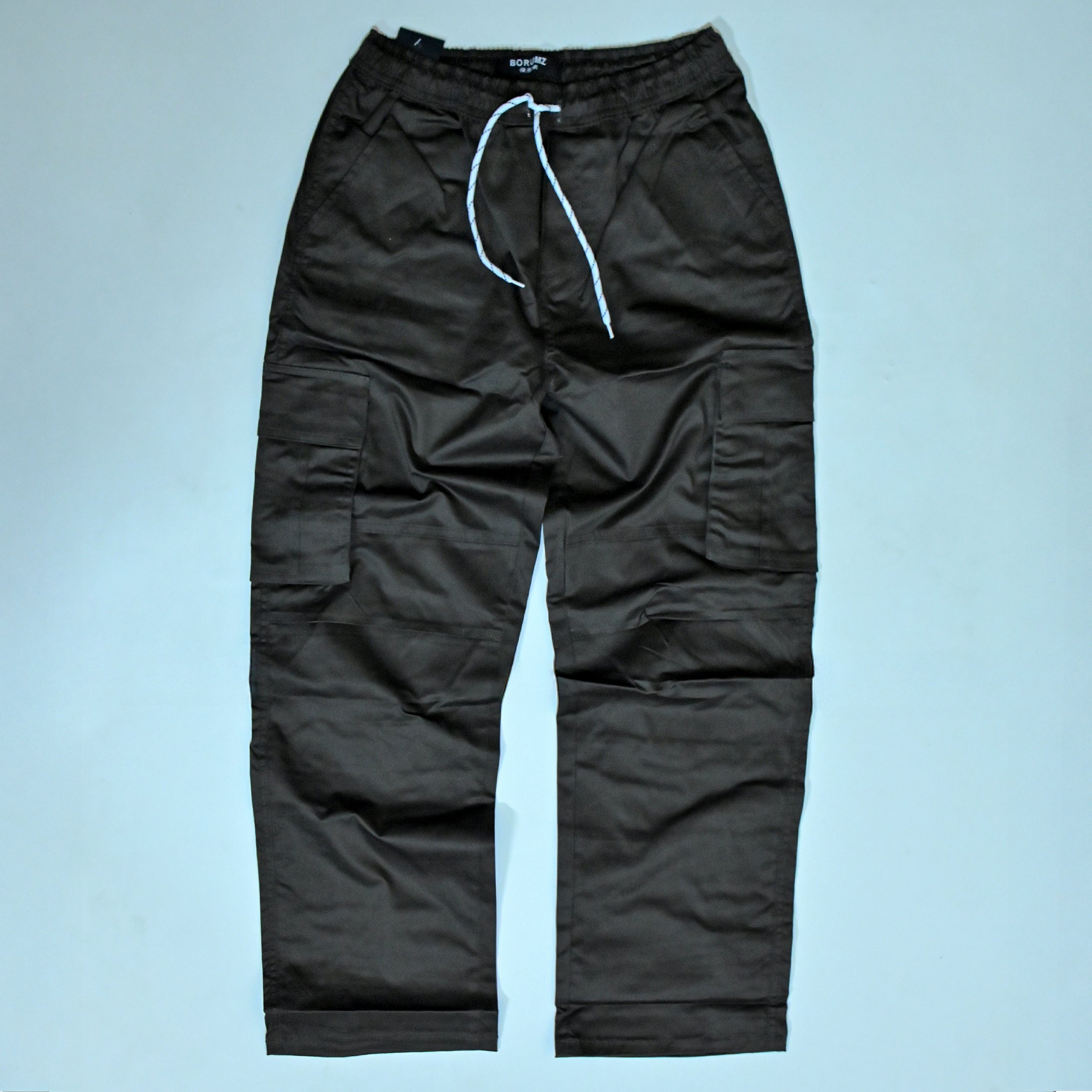 Chocolate Brown Full Baggy Cargo Trousers | Relaxed Fit Casual Pants