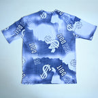 Dollar Print Oversized T-Shirt – Blue & White