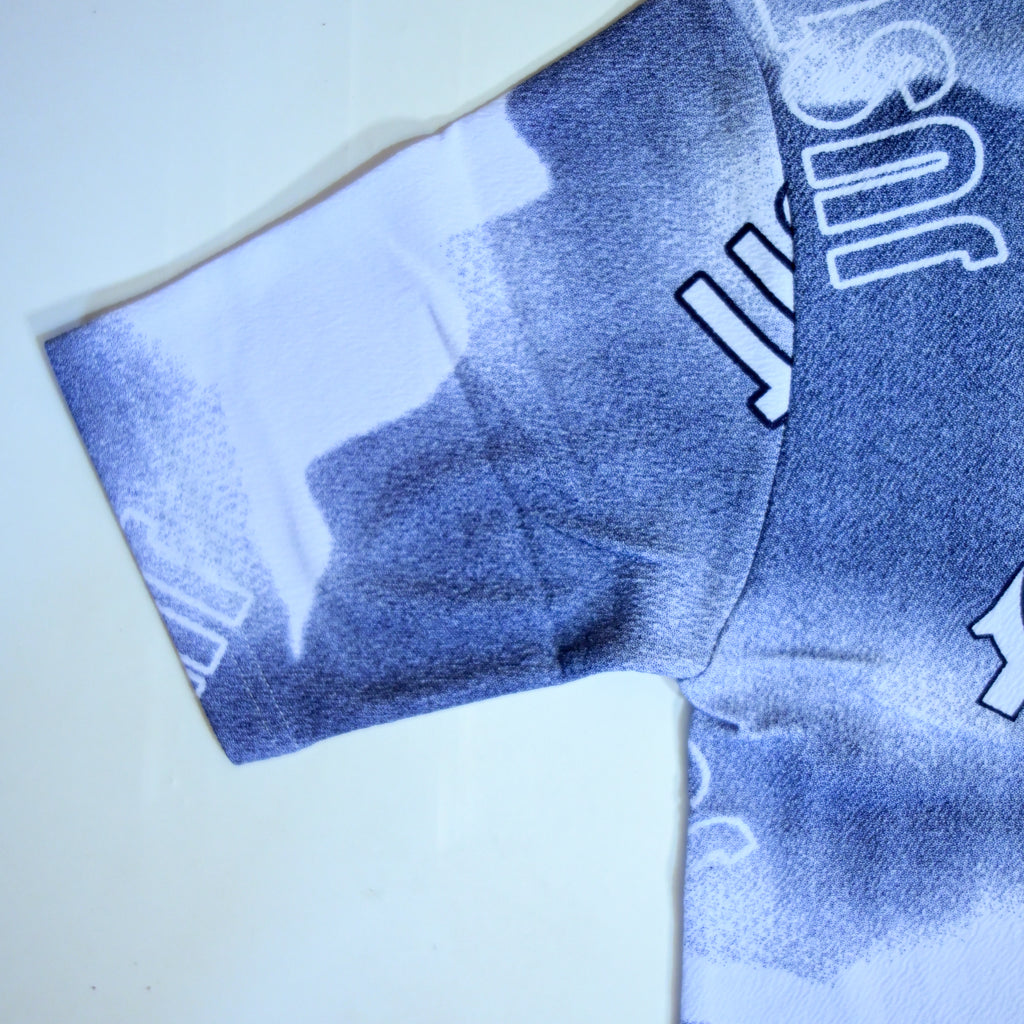 Dollar Print Oversized T-Shirt – Blue & White