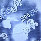Dollar Print Oversized T-Shirt – Blue & White
