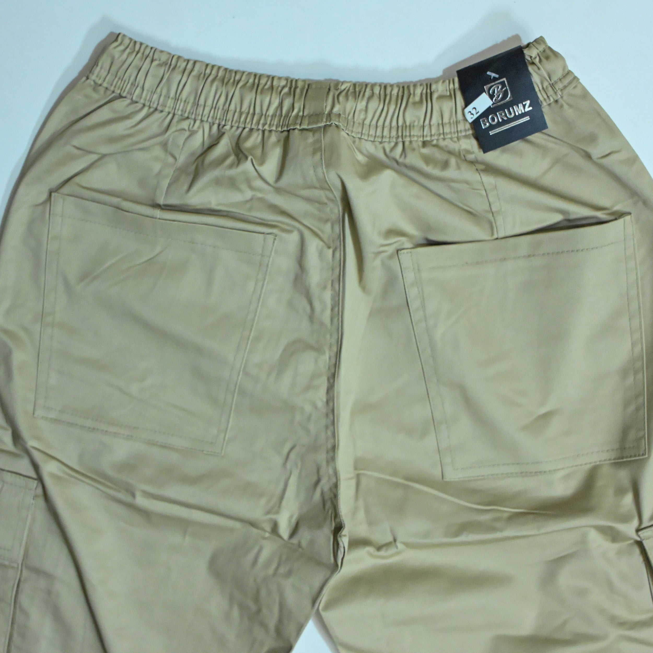 Camel Full Baggy Cargo Trousers | Relaxed Fit Casual Pants