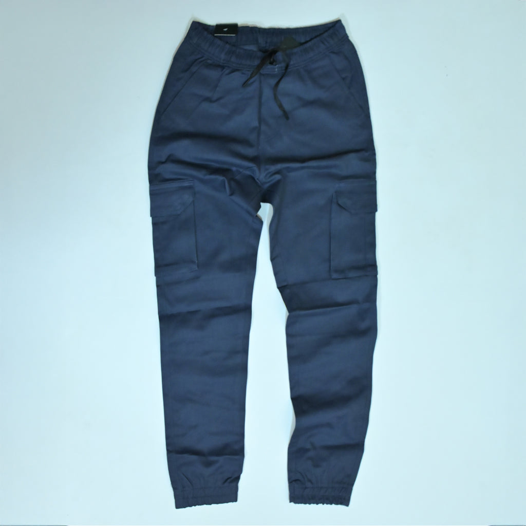 Dark Navy Rib Six pocket jogger | Relaxed Fit Casual Pants