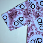 Abstract Logo Print Oversized T-Shirt – Burgundy & White