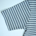 Black & Grey Striped Zip Polo Shirt | Knit Polo