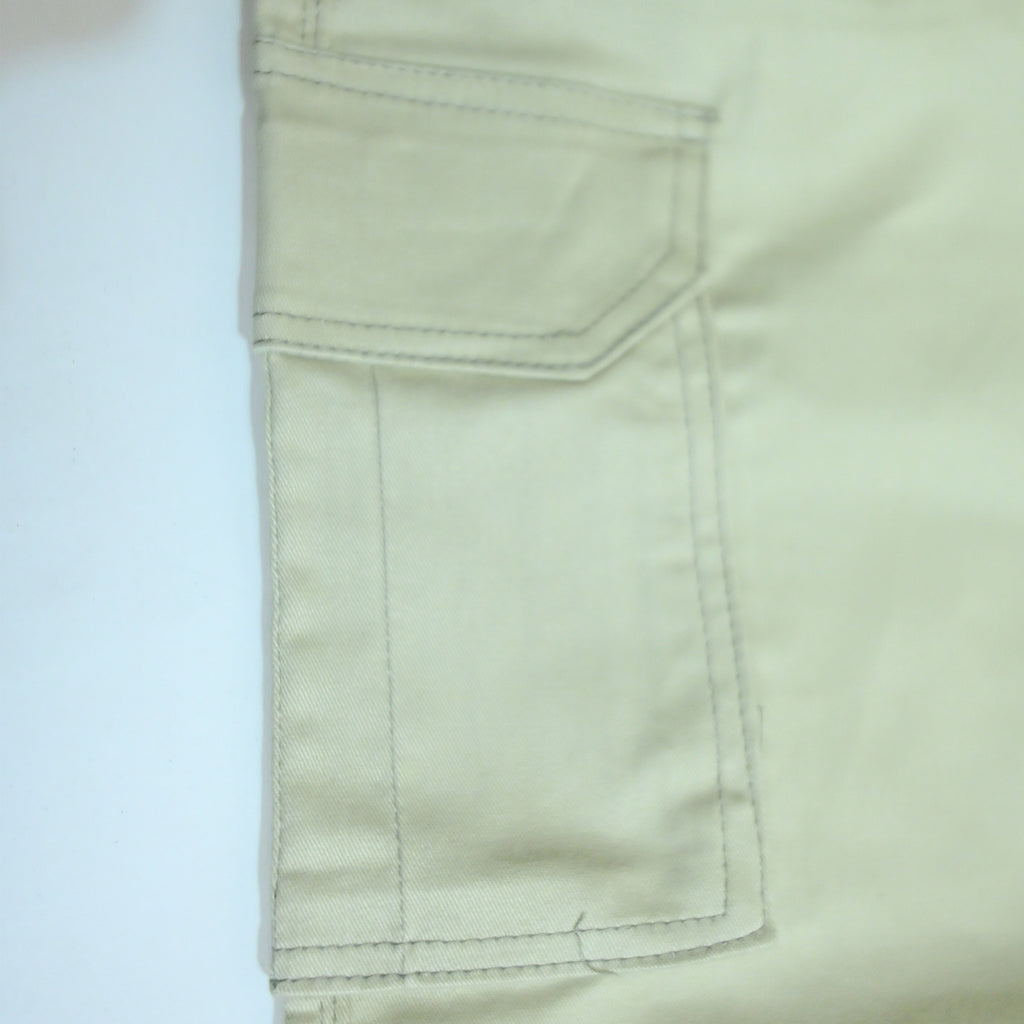Off-White Khaki Rib Six pocket jogger | Relaxed Fit Casual Pants