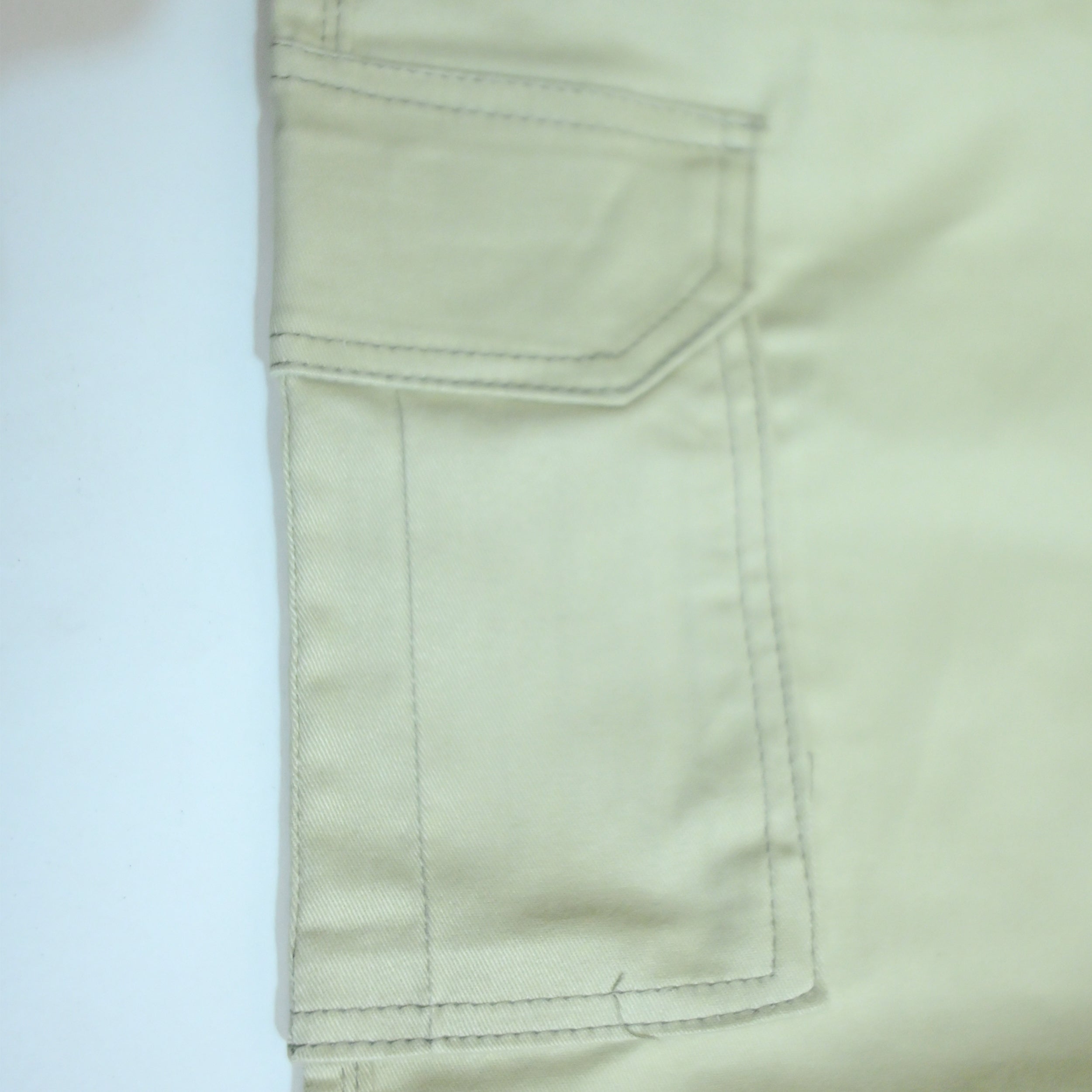 Off-White Khaki Rib Six pocket jogger | Relaxed Fit Casual Pants