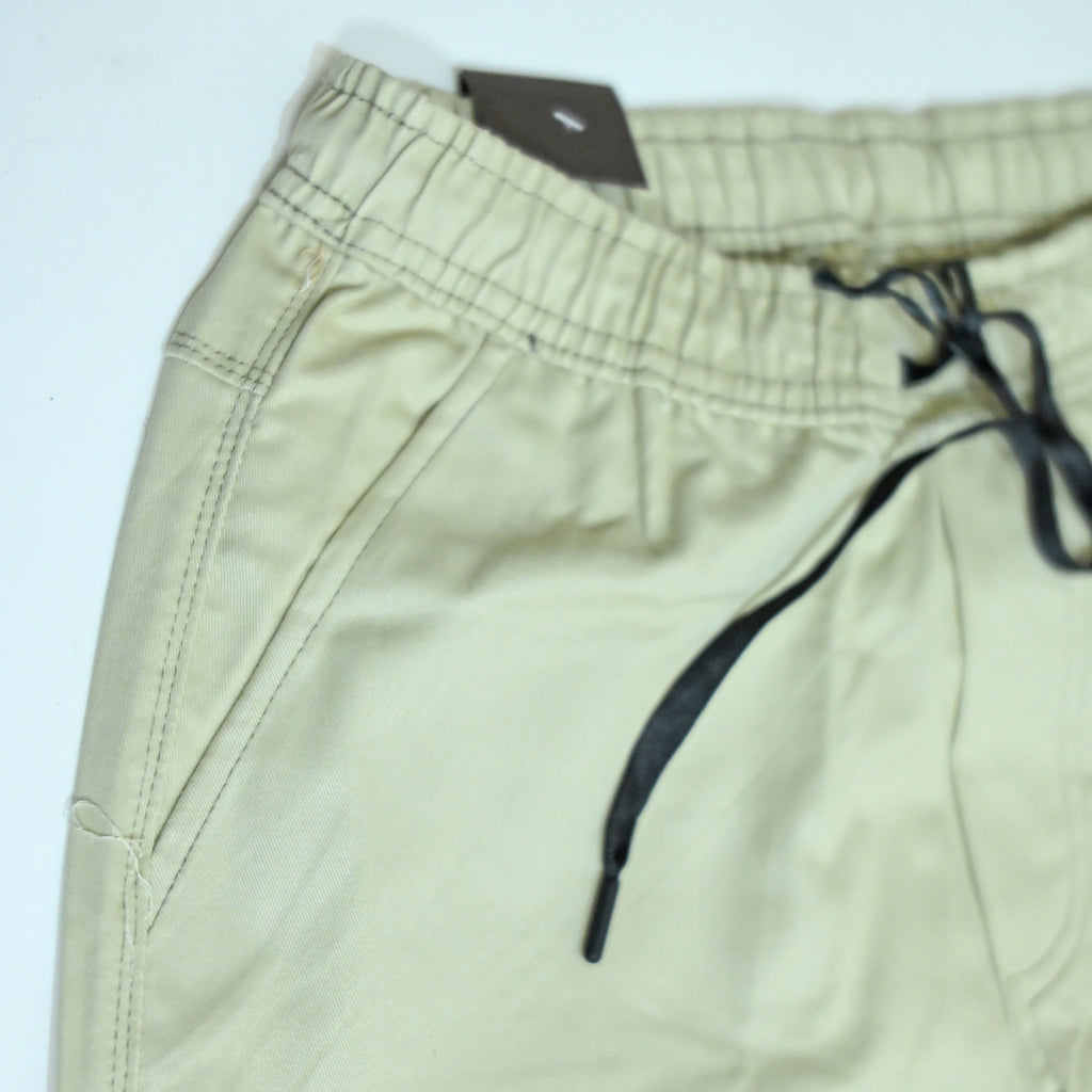Off-White Khaki Rib Six pocket jogger | Relaxed Fit Casual Pants