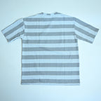 Oversized Striped T-Shirt - Crew Neck Tee - Light Grey