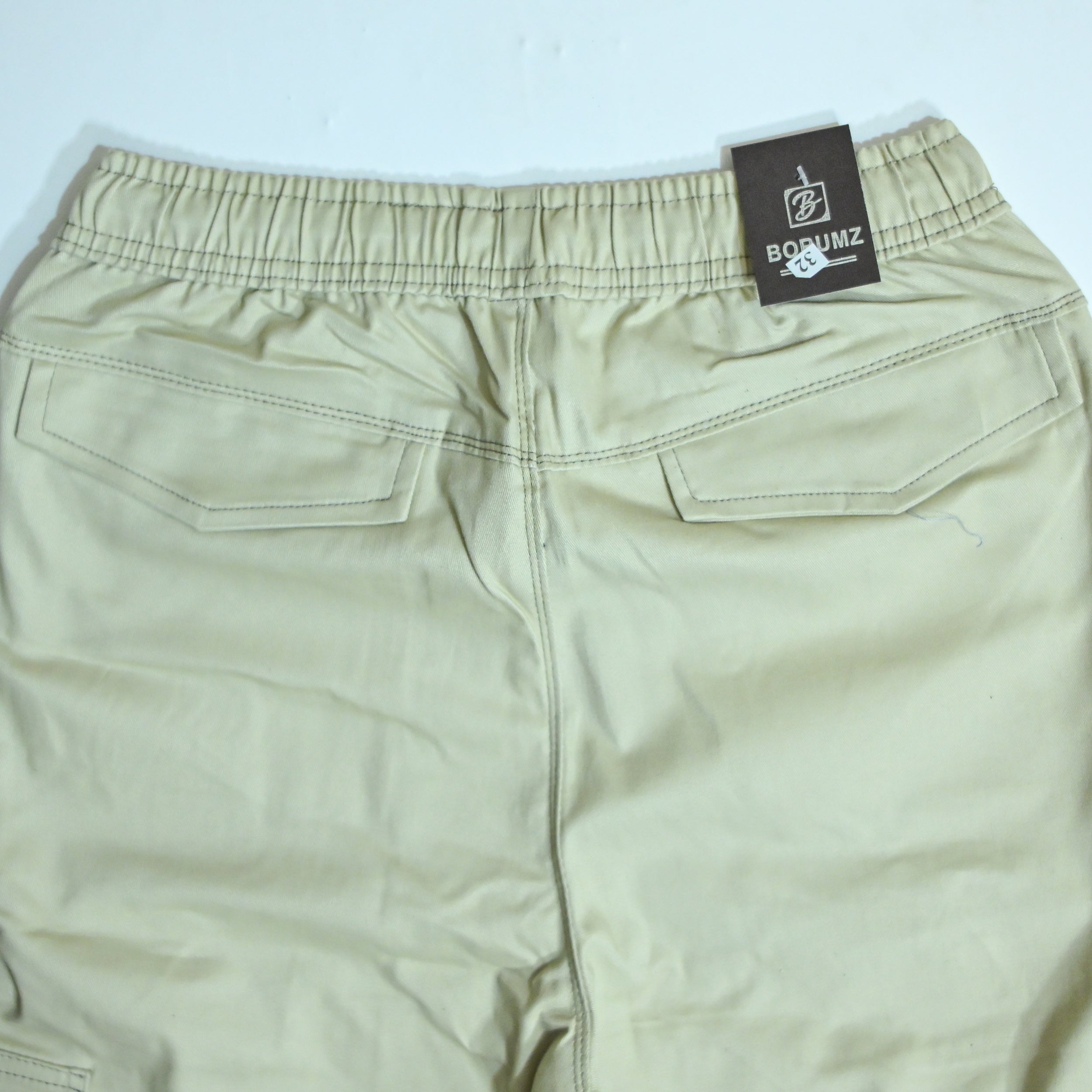 Off-White Khaki Rib Six pocket jogger | Relaxed Fit Casual Pants