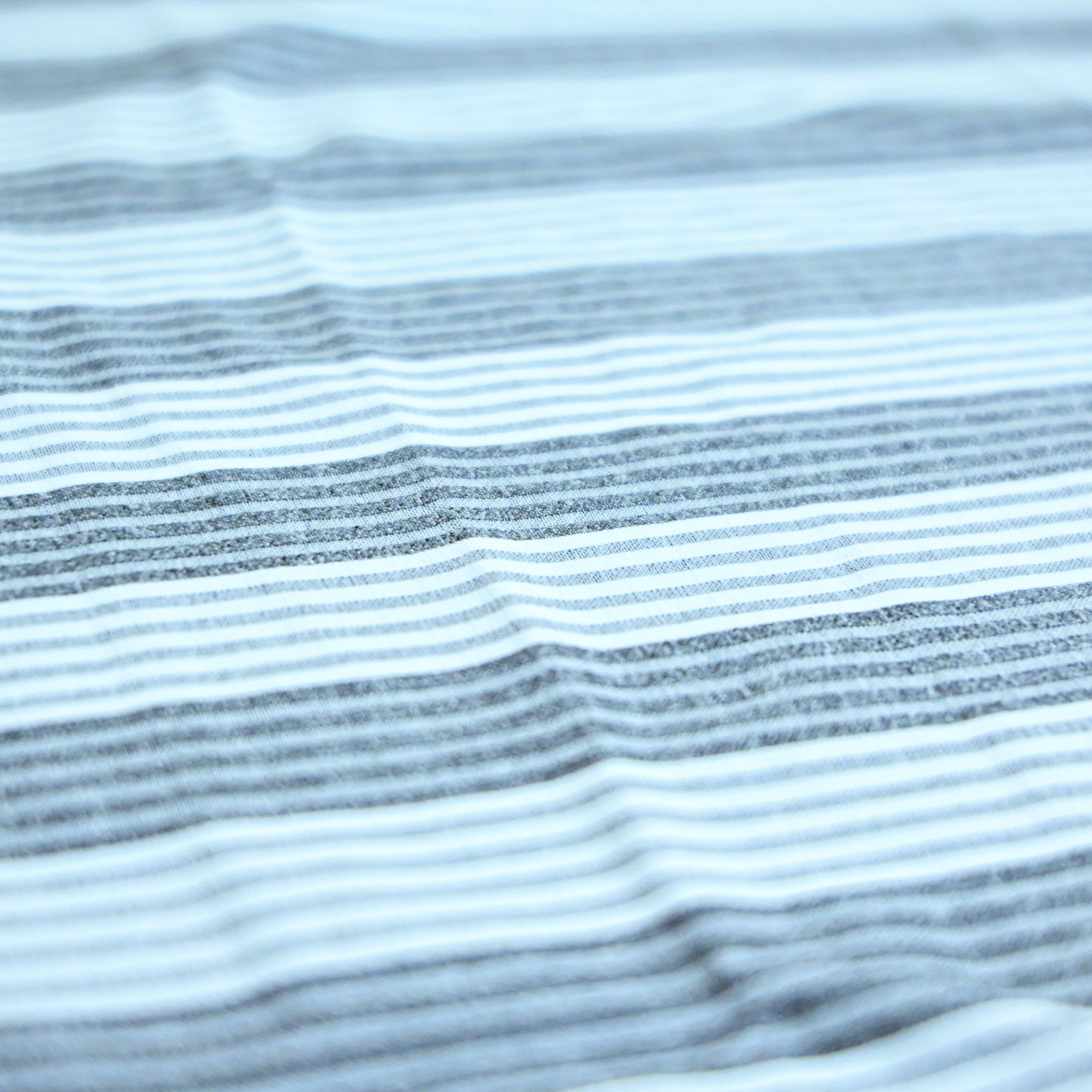 Oversized Striped T-Shirt | Relaxed Fit Crew Neck Tee - Light Grey