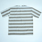 Oversized Striped T-Shirt - Crew Neck Tee - Brown