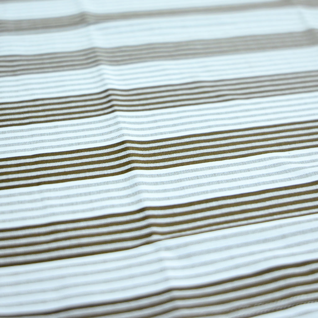 Oversized Striped T-Shirt | Relaxed Fit Crew Neck Tee - Brown