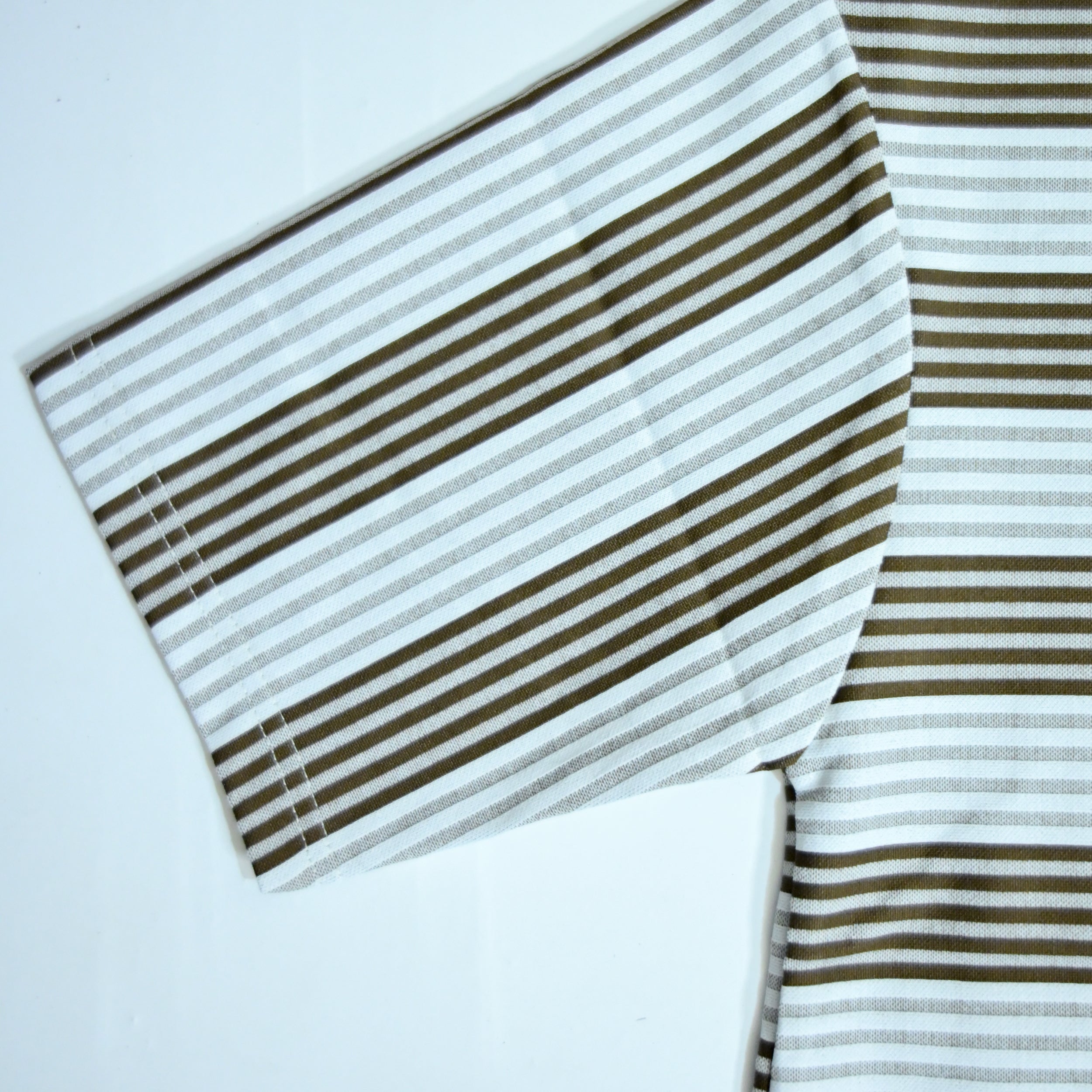 Oversized Striped T-Shirt | Relaxed Fit Crew Neck Tee - Brown