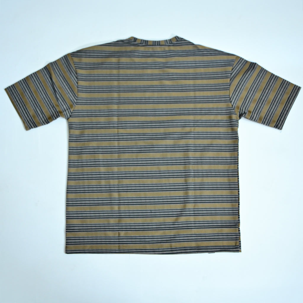 Camel Brown Striped Oversized T-Shirt | Relaxed Fit Tee