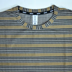 Camel Brown Striped Oversized T-Shirt