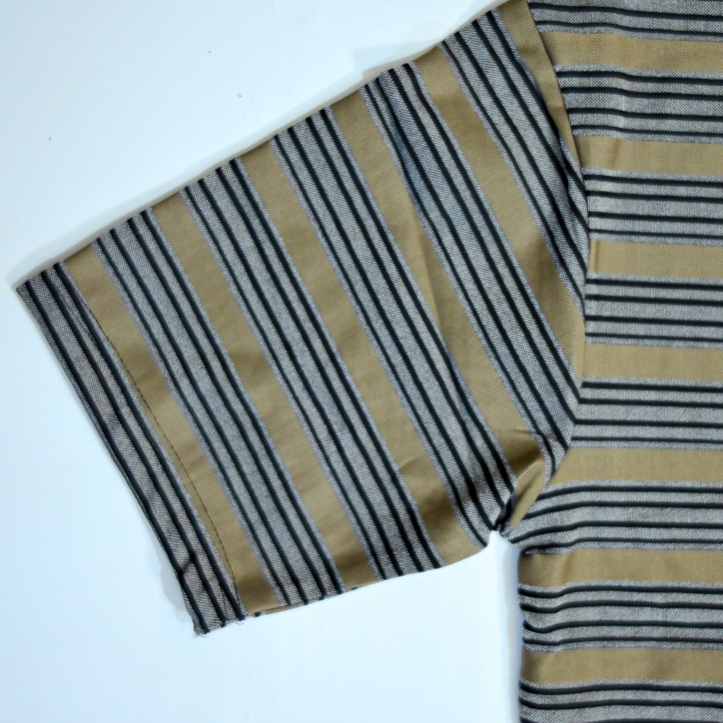 Camel Brown Striped Oversized T-Shirt | Relaxed Fit Tee