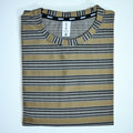 Camel Brown Striped Oversized T-Shirt | Relaxed Fit Tee