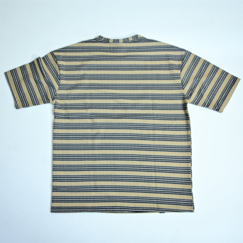 Beige & Black Striped Oversized T-Shirt | Relaxed Fit Tee