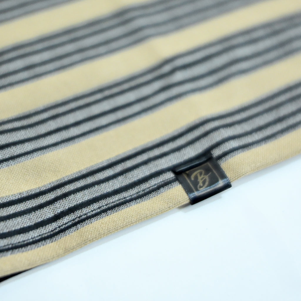 Beige & Black Striped Oversized T-Shirt | Relaxed Fit Tee