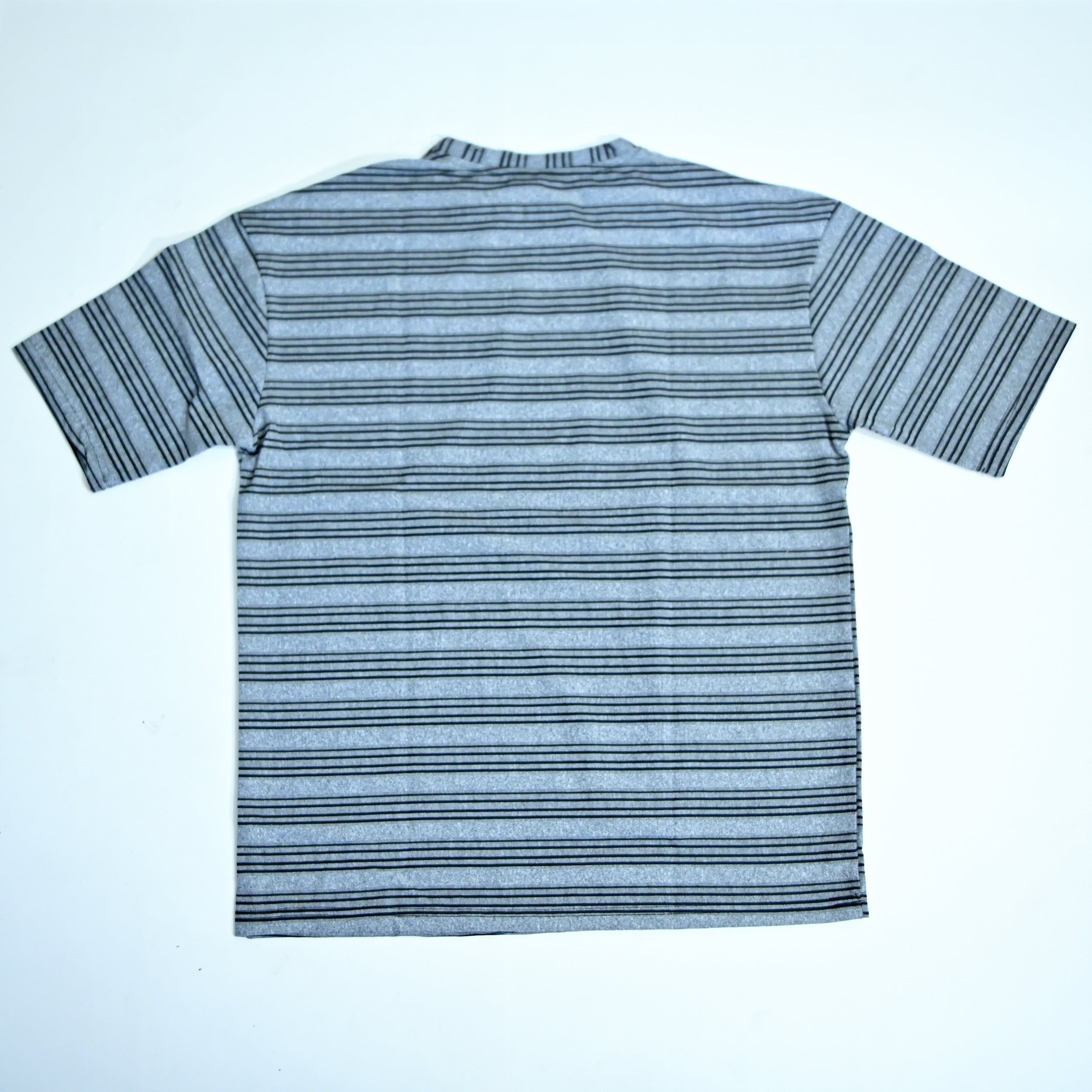 Grey & Black Striped Oversized T-Shirt | Relaxed Fit Tee