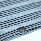 Grey & Black Striped Oversized T-Shirt