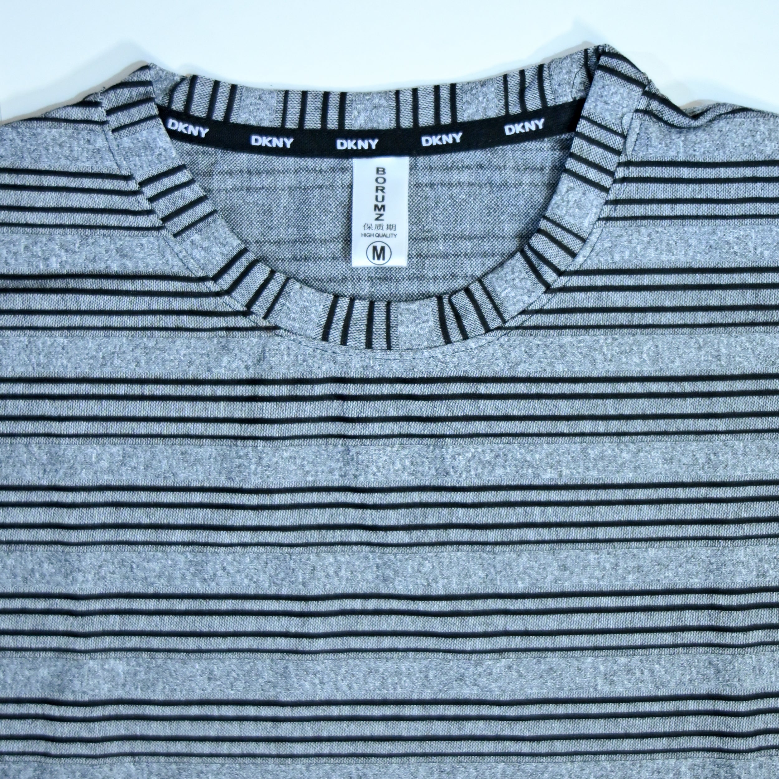 Grey & Black Striped Oversized T-Shirt | Relaxed Fit Tee